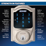 Schlage Touch Screen Deadbolt - Mr Locksmith