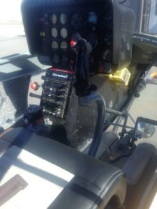 Repairing the locks on a Bell Helicopter.